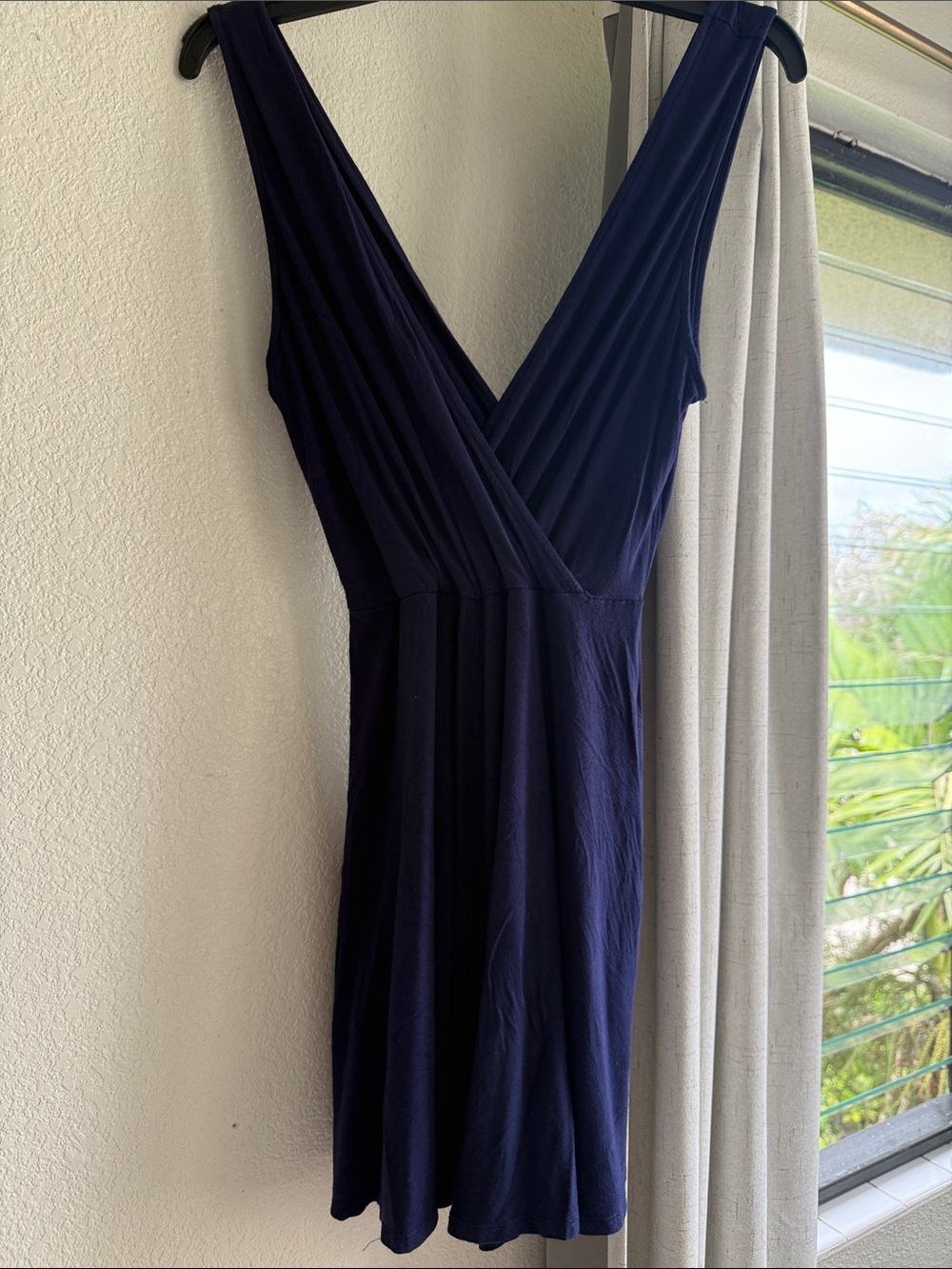 Navy V-Neck Sleeveless Women's shorts romper